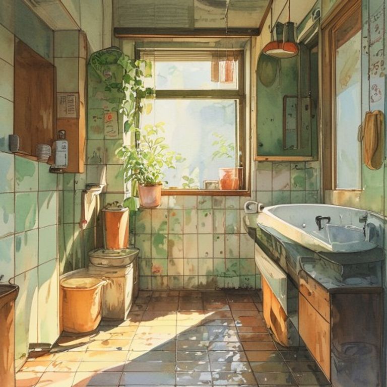 浴室磁磚縫的黑色陰影：除黴那天的午後